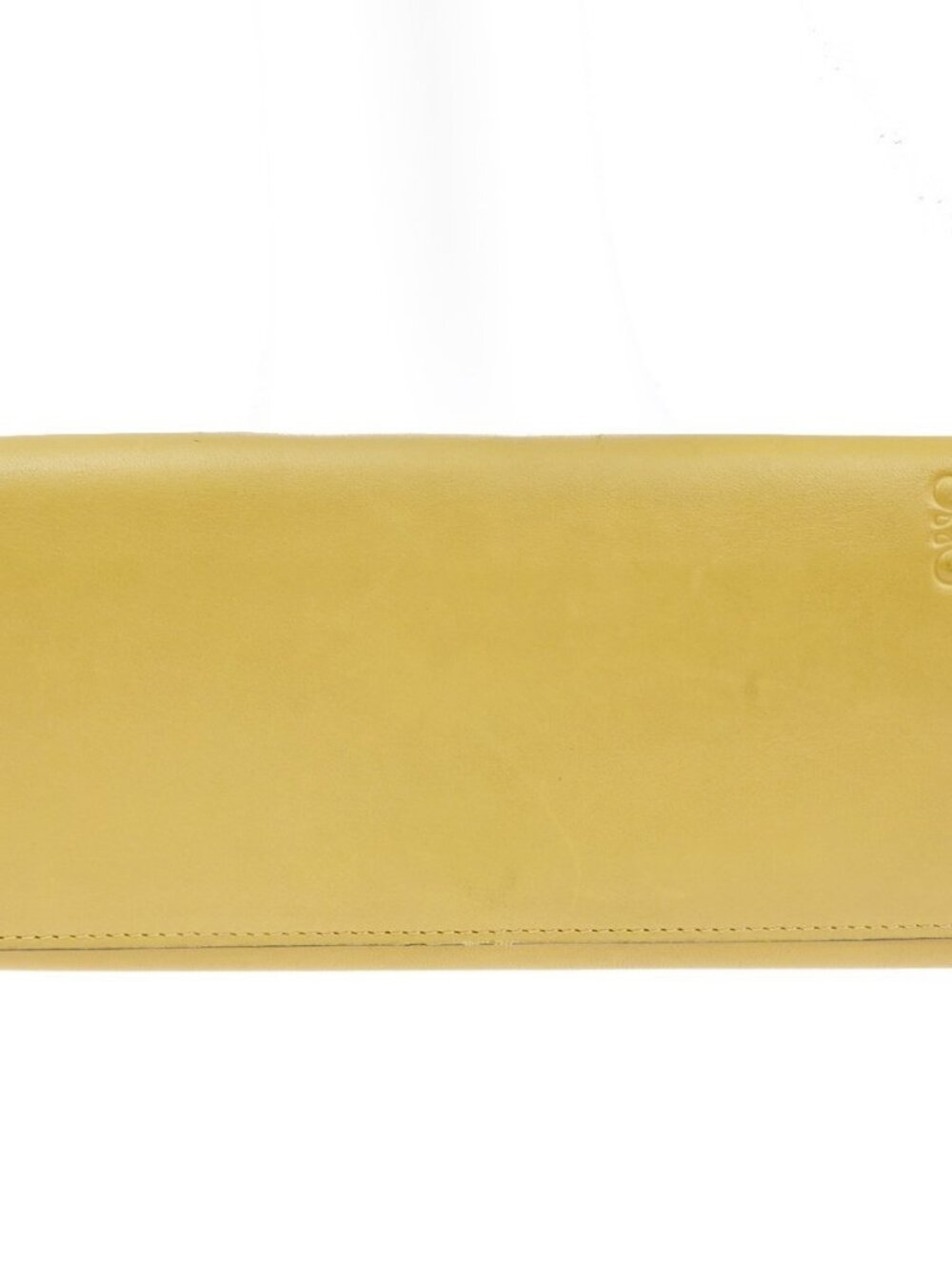 LOEWE Anagram LOGO Bifold Long Wallet Leather Yellow SHW Spain 01KD056